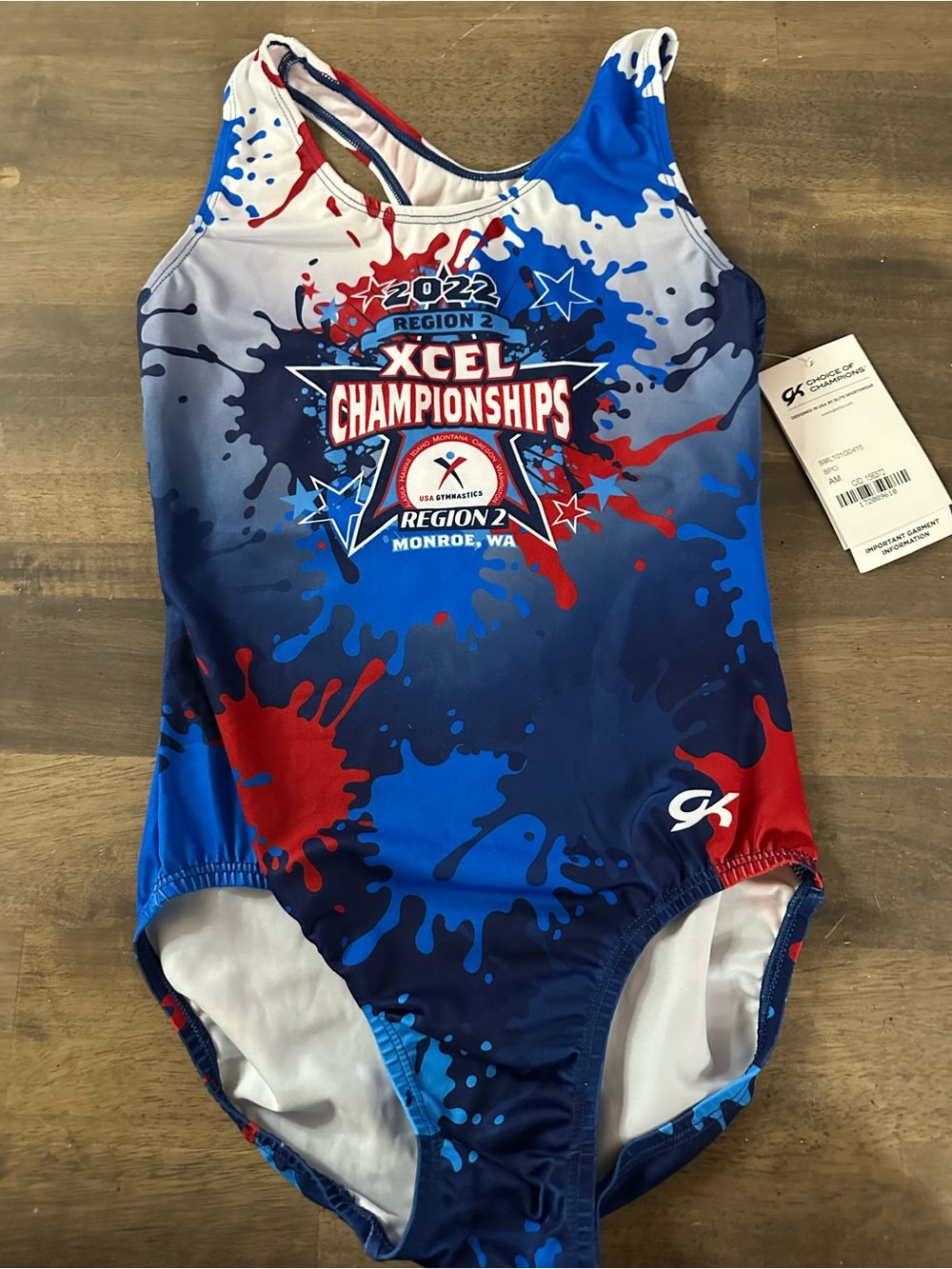 GK XCEL Championships Leotard. Adult medium